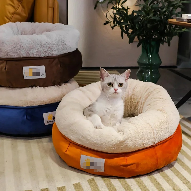 Fleece Sleep Bag - Tempat Tidur Kucing Beludru Mewah, Keranjang